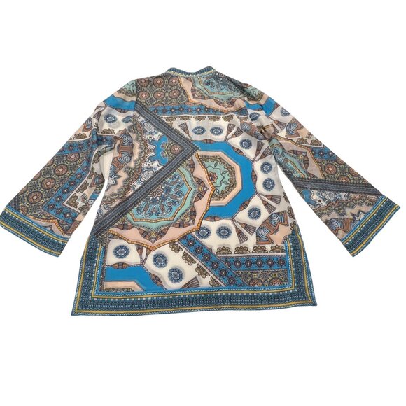 Hale Bob ‘Joanna’ Boho Print Tunic Top, NWT, Blue, S - Picture 9 of 10
